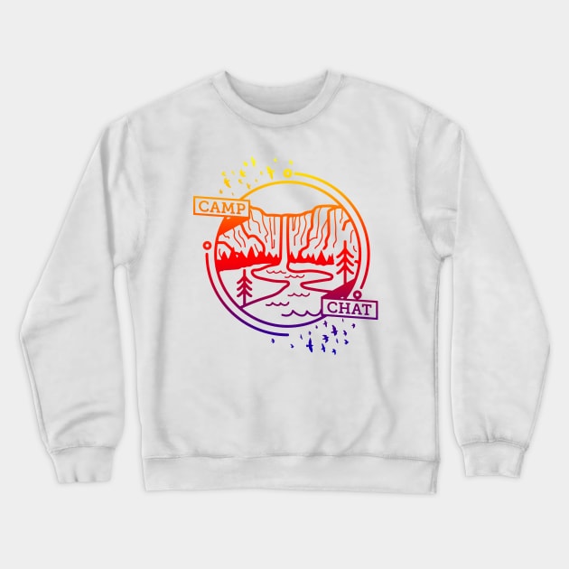 camp chat Crewneck Sweatshirt by clownverty